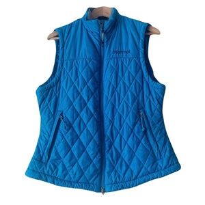 Marmot Quilted Puffer Vest Women’s M Blue Outdoor Gorpcore Hiking